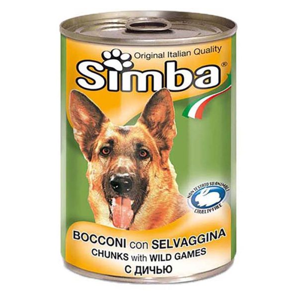 کنسرو سگ سیمبا طعم گوشت شکاری 415 گرمی