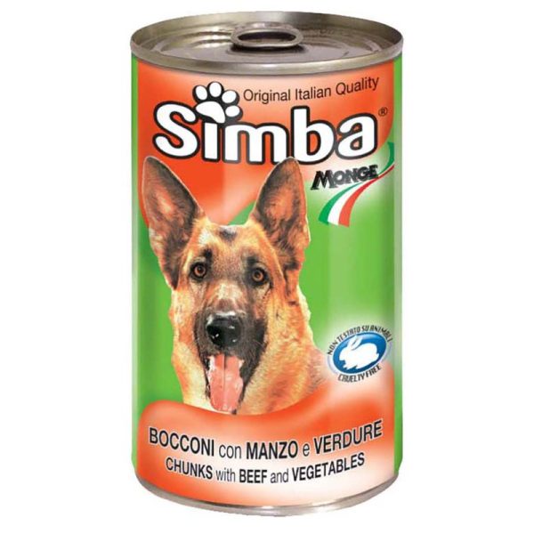 کنسرو سگ سیمبا طعم گوشت و سبزیجات 415 گرمی